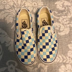 checkered slip on vans